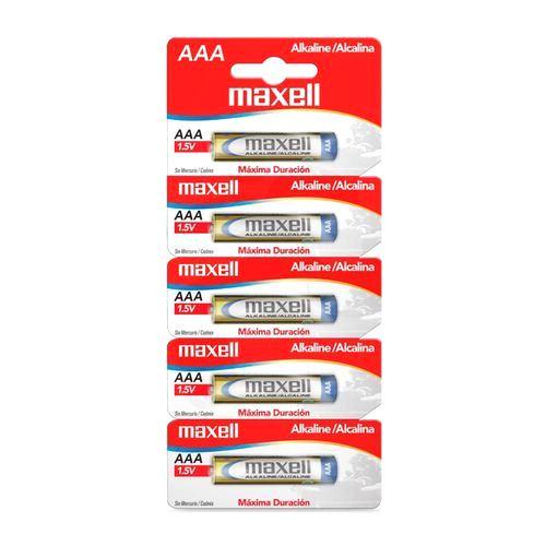 PILAS ALCALINA MAXELL AAA LR03 PACK X5 TROQUEL 723867